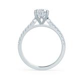 1.20 CT Round Shaped Moissanite Solitaire Pave Style Engagement Ring 1